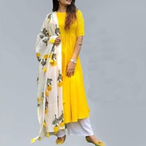 Women’s Yellow Ethnic Dresses SD-103